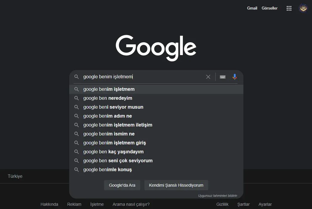 Google Benim İşletmem Giriş