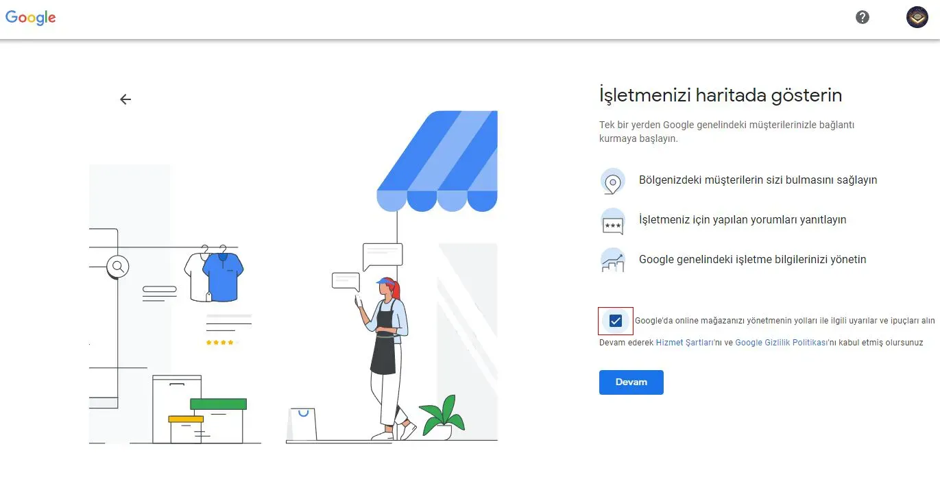 İşletmenizi Haritada Gösterin